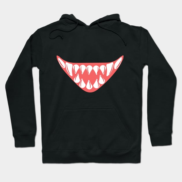 Evil Mouth Teeth Halloween Hoodie by shirtontour